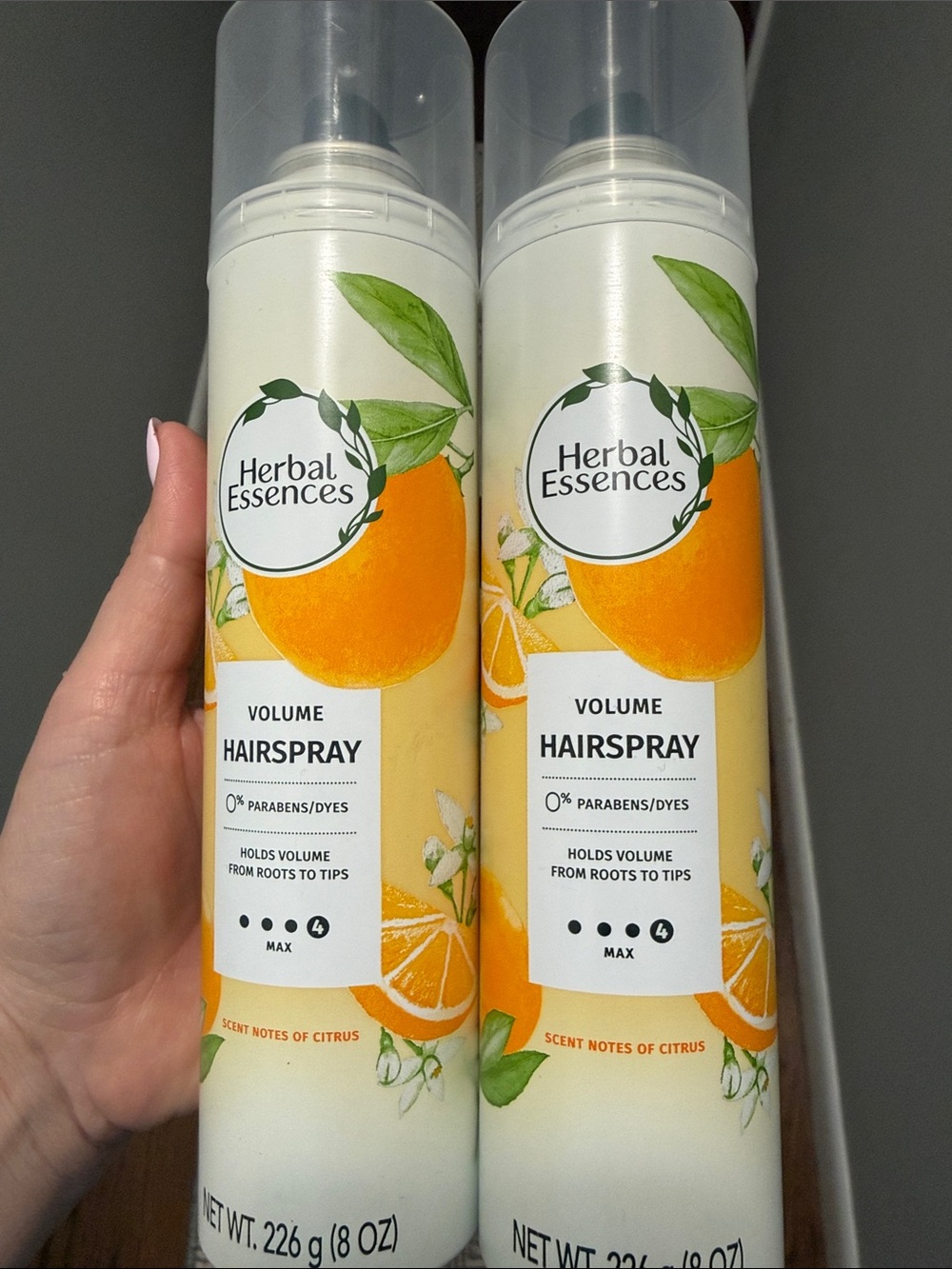 Herbal Essences Citrus Volume Hairspray - Orange & White